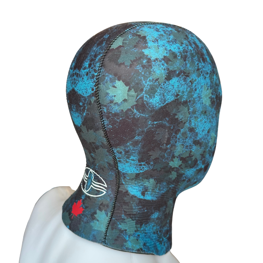 Oceaner 8mm Canadian Maple Camo Yamamoto Drysuit Hood | Diving Sports Canada | Vancouver