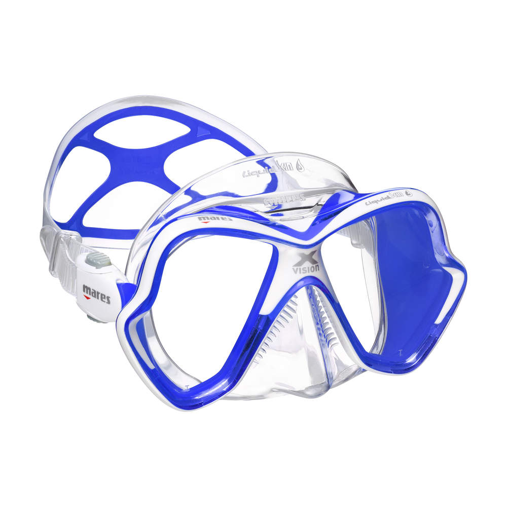 Mares X-Vision Ultra LS Blue/Clear Dive Mask | Diving Sports Canada | Vancouver