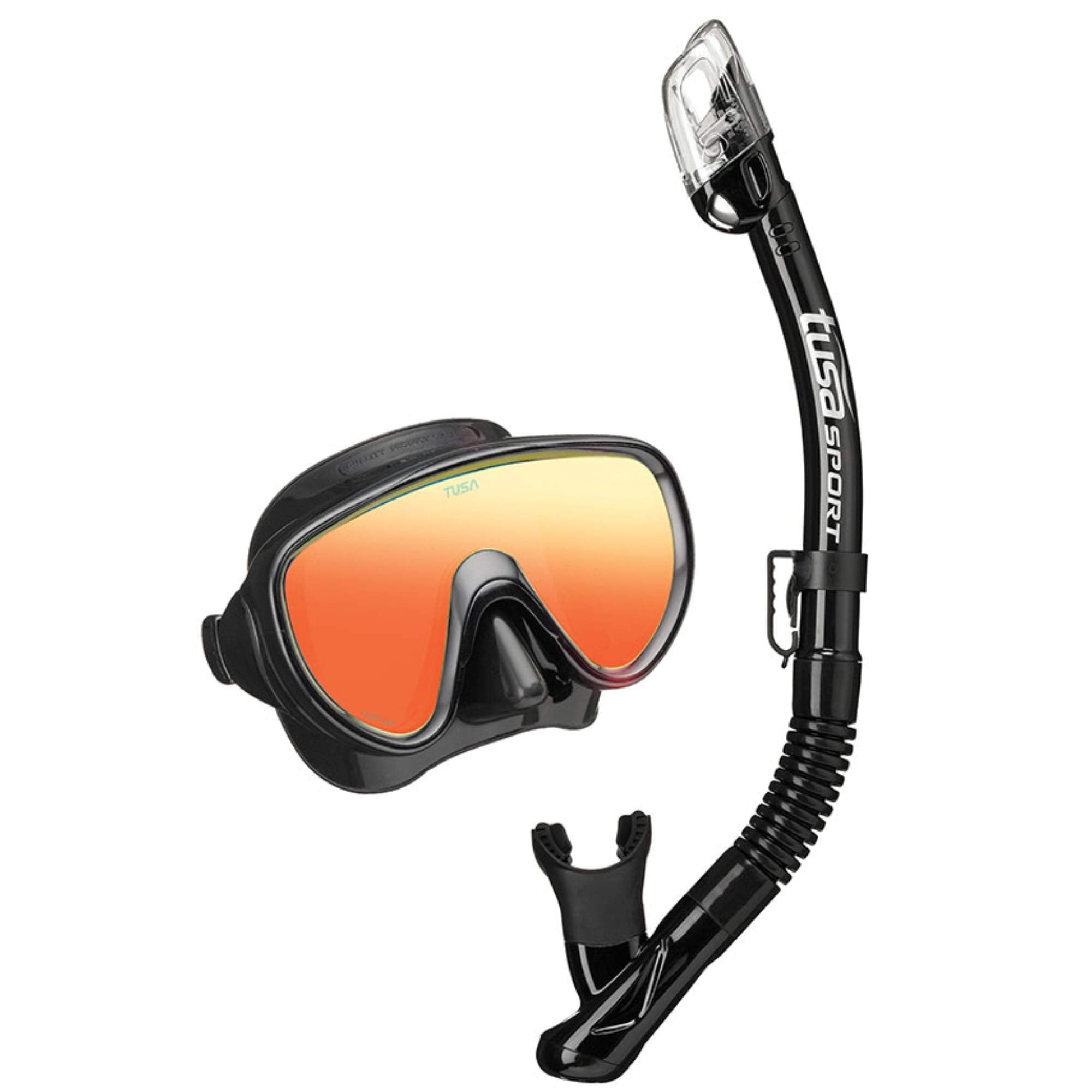 Tusa Serene Sport Mirror Lens Snorkeling combo Black | Diving Sports Canada | Vancouver