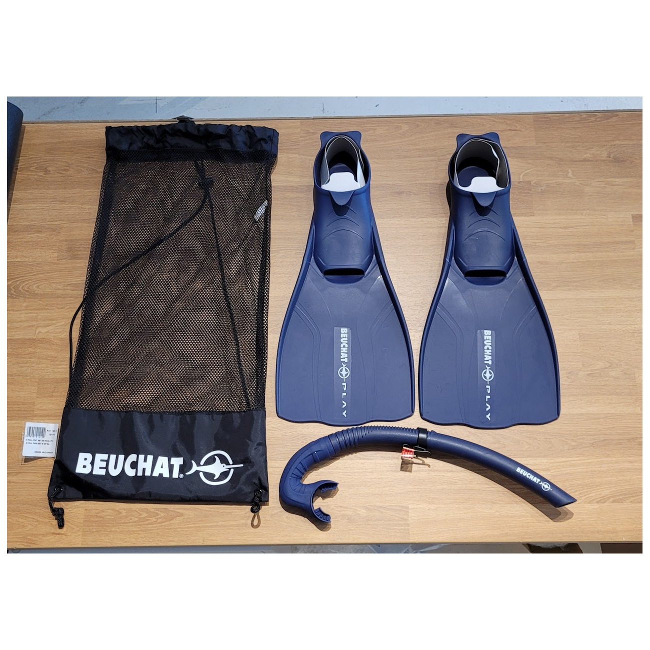 Used Beuchat Atoll FMS Set Blue - Fins & Snorkel | Diving Sports Canada | Vancouver