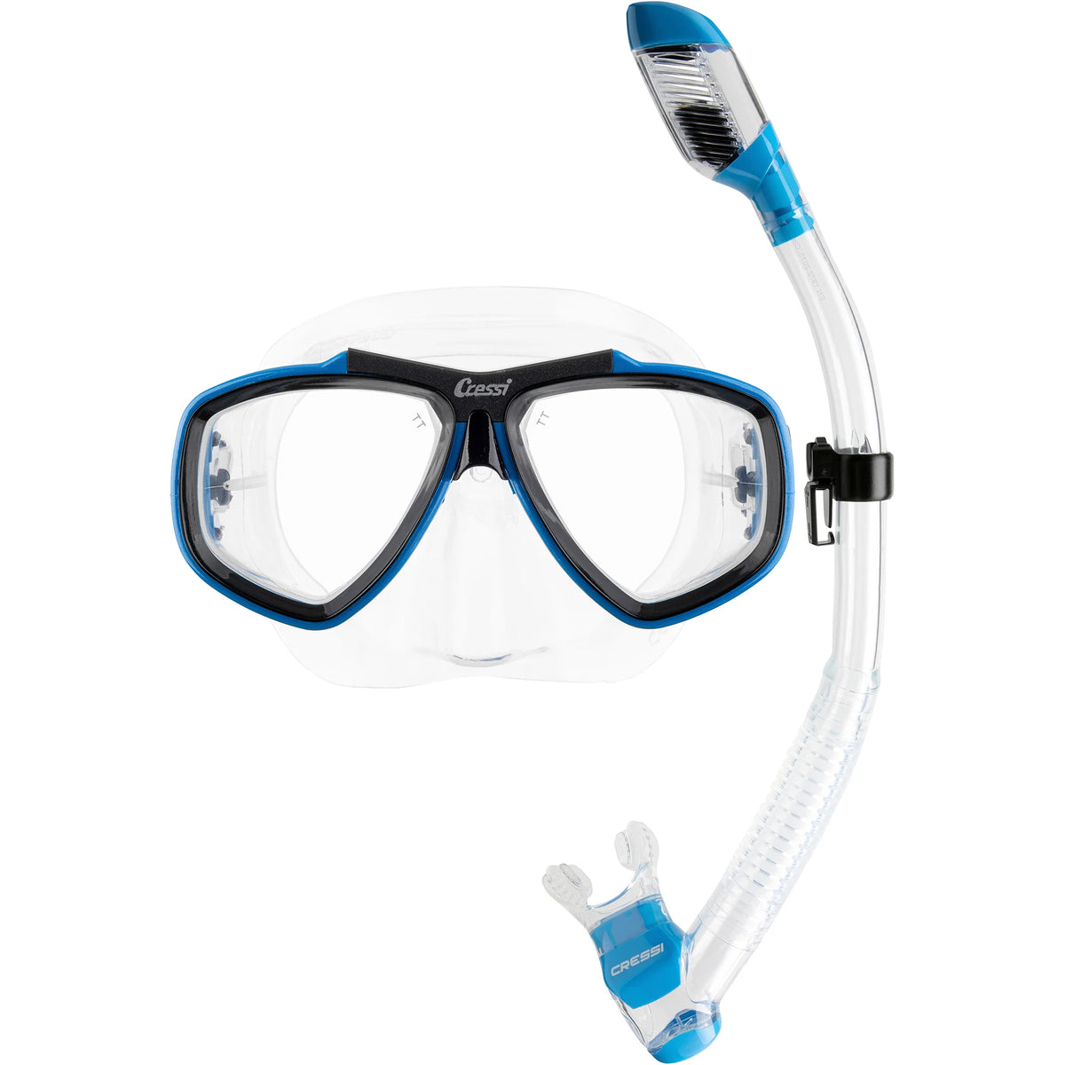 Cressi Focus & Supernova Dry Snorkeling Combo Blue | Diving Sports Canada | Vancouver