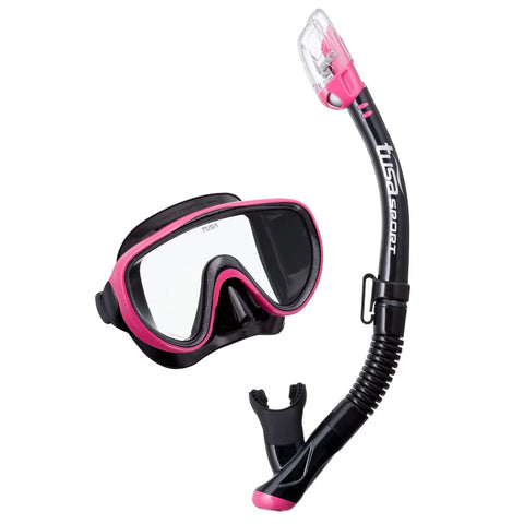 Tusa Serene Sport Mask and Snorkel Combo Black/Pink | Diving Sports Canada | Vancouver