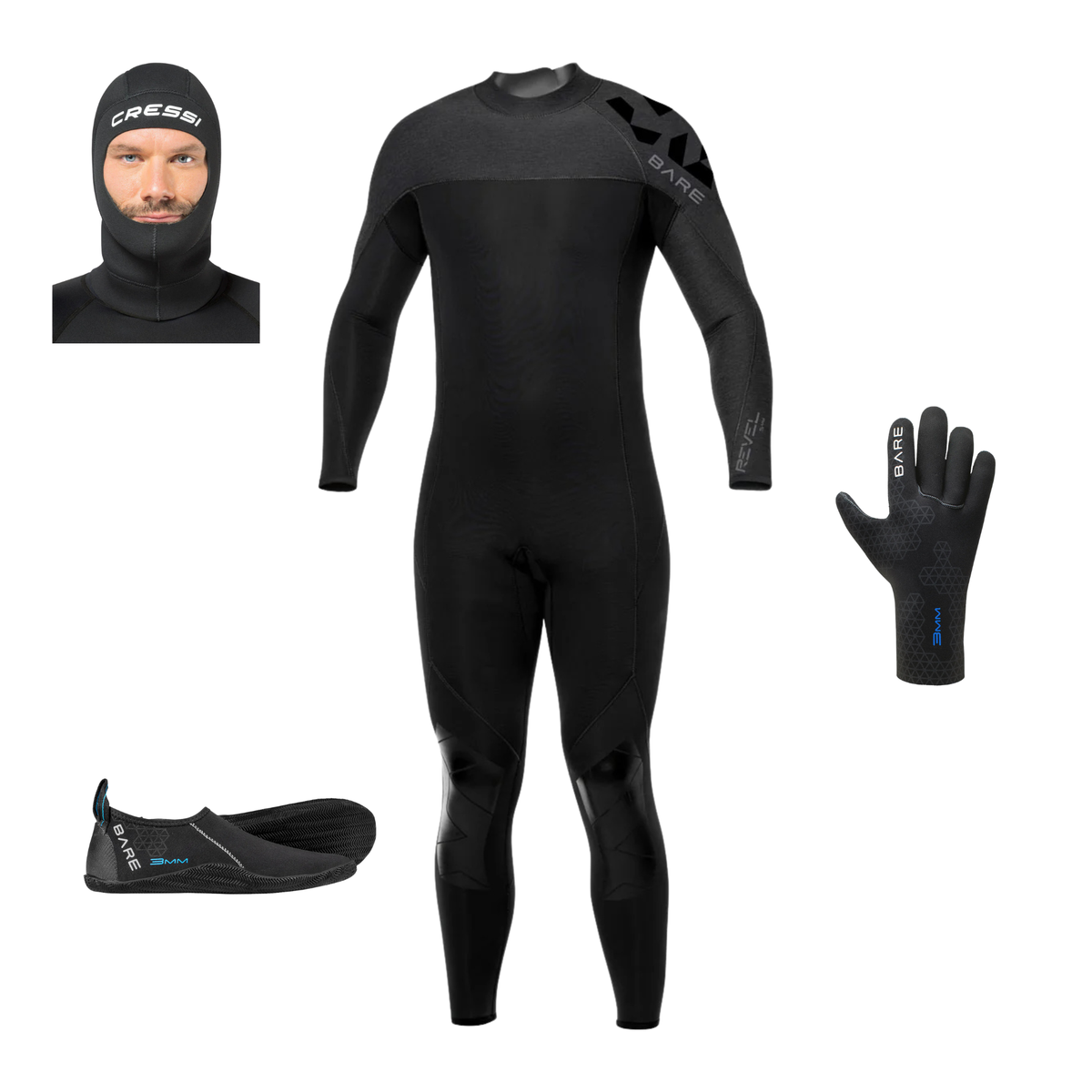 Bare Revel 3mm Men's Full Wetsuit Package | Diving Sports Canada | Vancouver