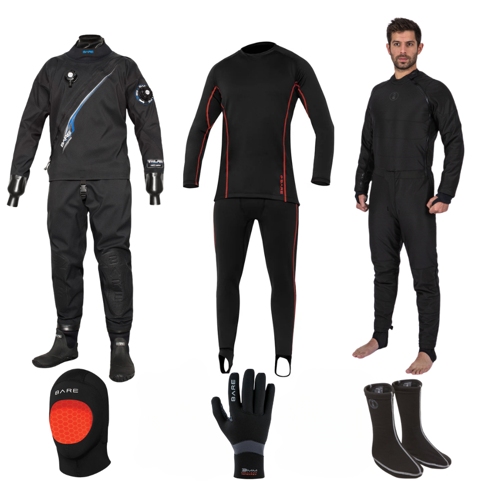 Ultimate Bare Trilam Tech Dry Drysuit Package Men's