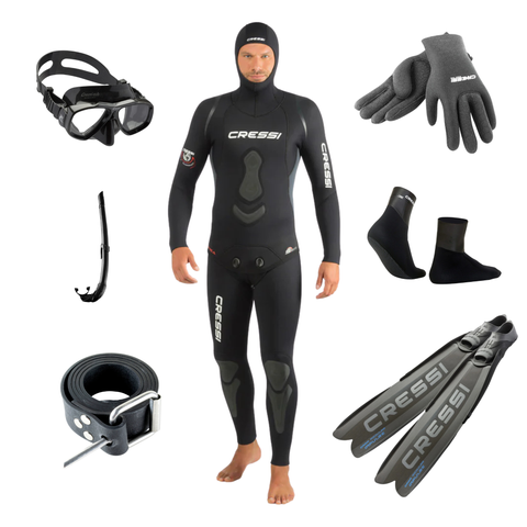 Cressi 7mm Start Up Freediving Unisex Package