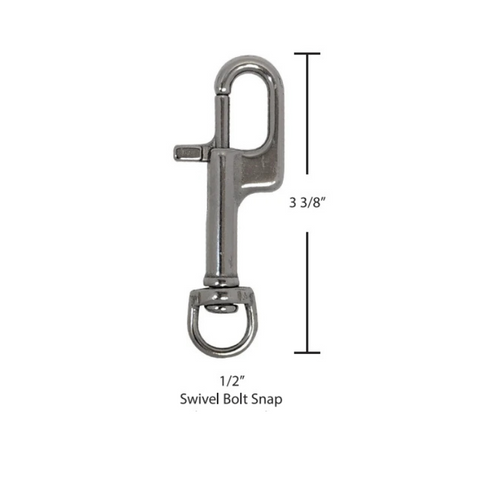 Scuba Force Ergonomic Stainless Steel Swivel Bolt Snap 1/2”
