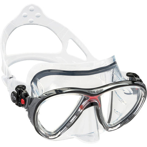 Cressi Big Eyes Evolution Dive Mask Clear/Red | Diving Sports Canada | Vancouver