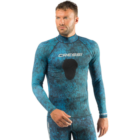 Cressi Hunter Rash Guard Top Blue Camo