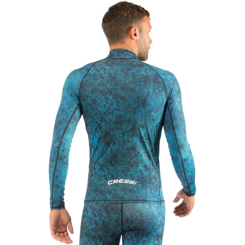 Cressi Hunter Rash Guard Top Blue Camo