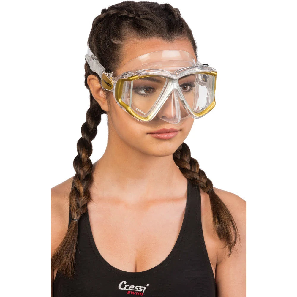 Cressi Liberty Quattro Panoramic Clear/Graphite | Diving Sports Canada | Vancouver