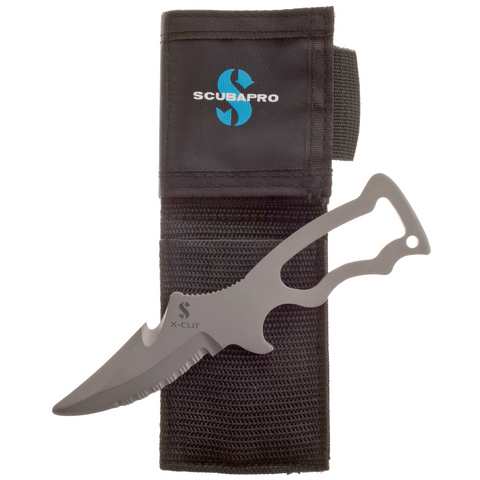 Scubapro X-TEK X-Cut Titanium Knife with Nylon Sheath